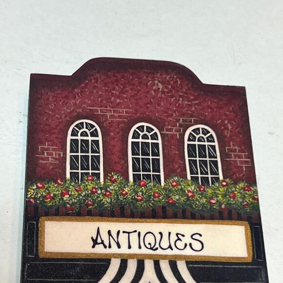 Brandywine Woodcrafts Antiques Shop 1993 Signed MW93 Wooden Building - Picture 9 of 11